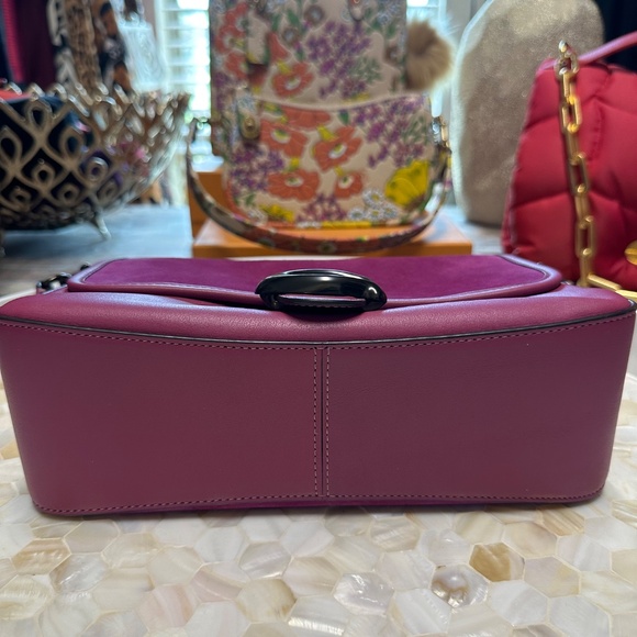 Coach Soft Tabby Shoulder, Crossbody Deep Plum So Beautiful! - Picture 8 of 12